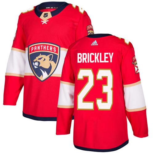 Adidas Men Florida Panthers #23 Connor Brickley Red Home Authentic Stitched NHL Jersey